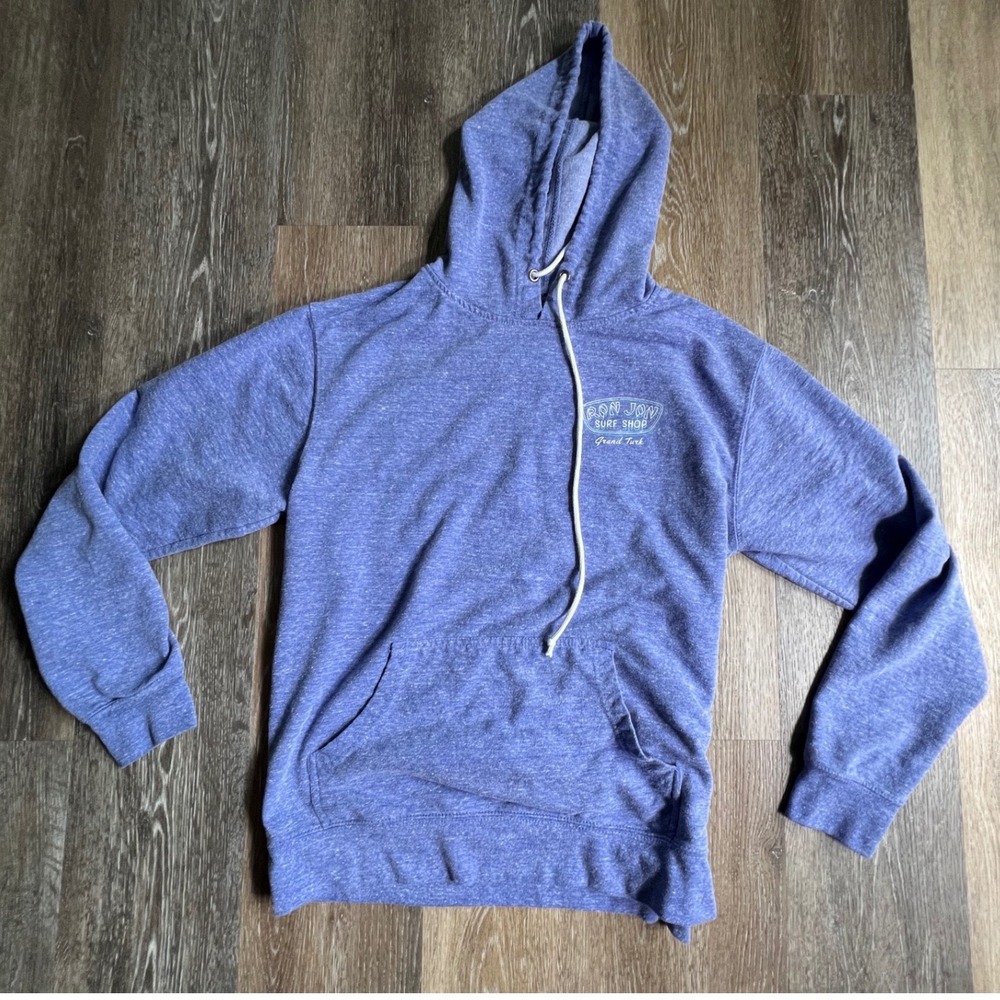 Ron Jon Surf Shop Hoodie Mens Large Purple Grand Turk Rainbow Logo Pullover